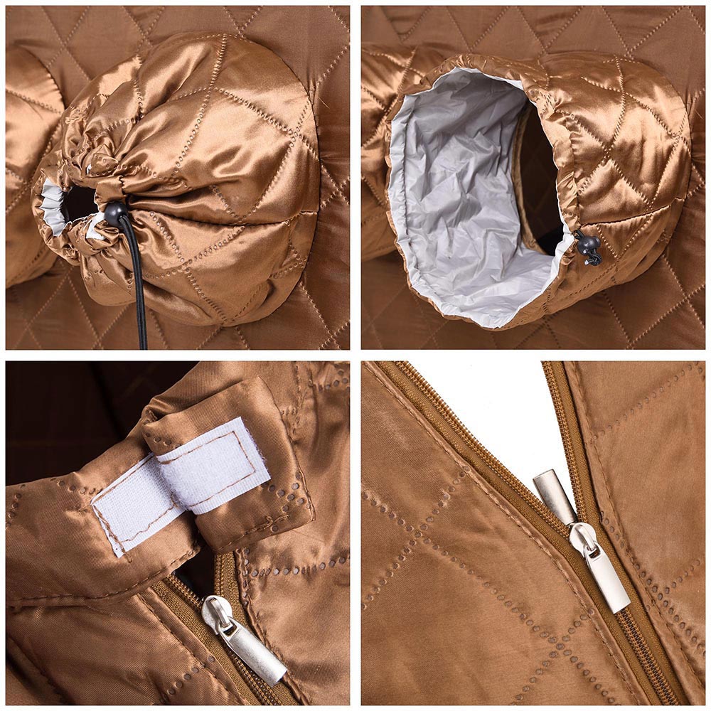 TheLAShop Portable Folding Sauna Tent - Personal Steam Spa for Home Use, 2L Detox Steamer with Adjustable Temperature, Brown - Perfect for Relaxation, Weight Loss & Detox Therapy