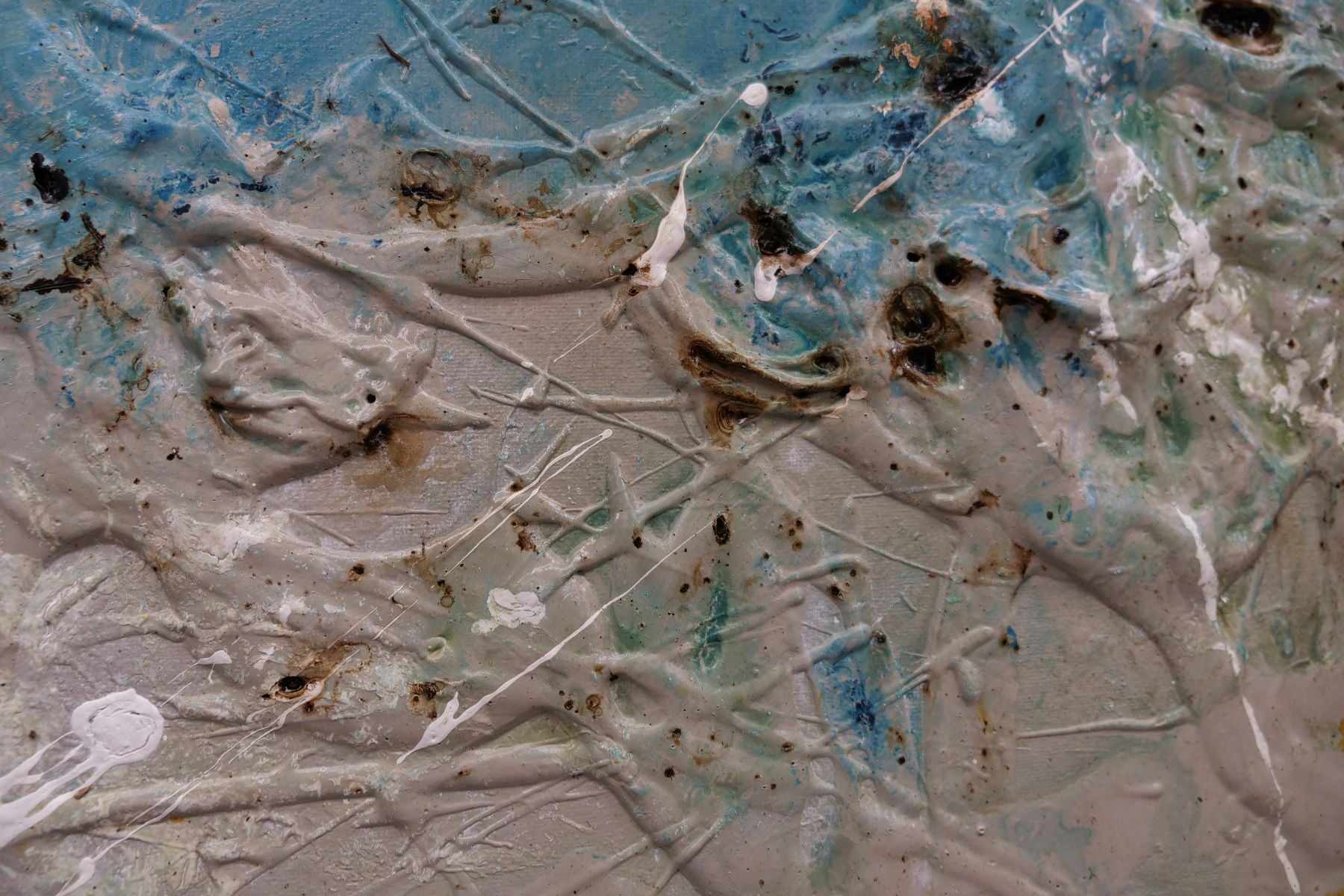 Midnight Denim Abstract Painting - 63