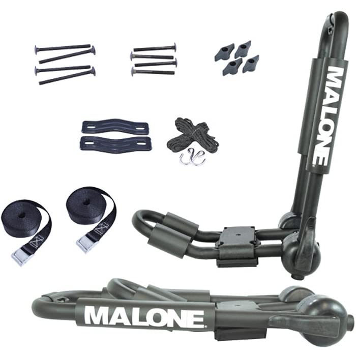 Malone Foldaway-J Kayak Carrier - Lightweight & Adjustable Kayak Roof Rack for Cars, SUVs & Trucks - Perfect for Outdoor Adventures, Camping & Water Sports