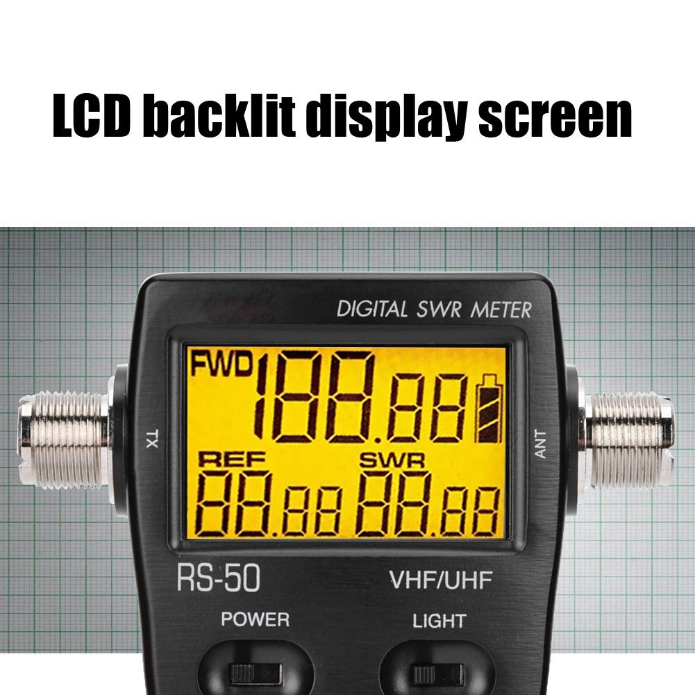 Digital VHF UHF 125-525MHz SWR Power Meter - Portable Watt Meter for CB Radio, Ham Radio & Antenna Tuning - Perfect for Field Testing, Signal Measurement & Radio Setup