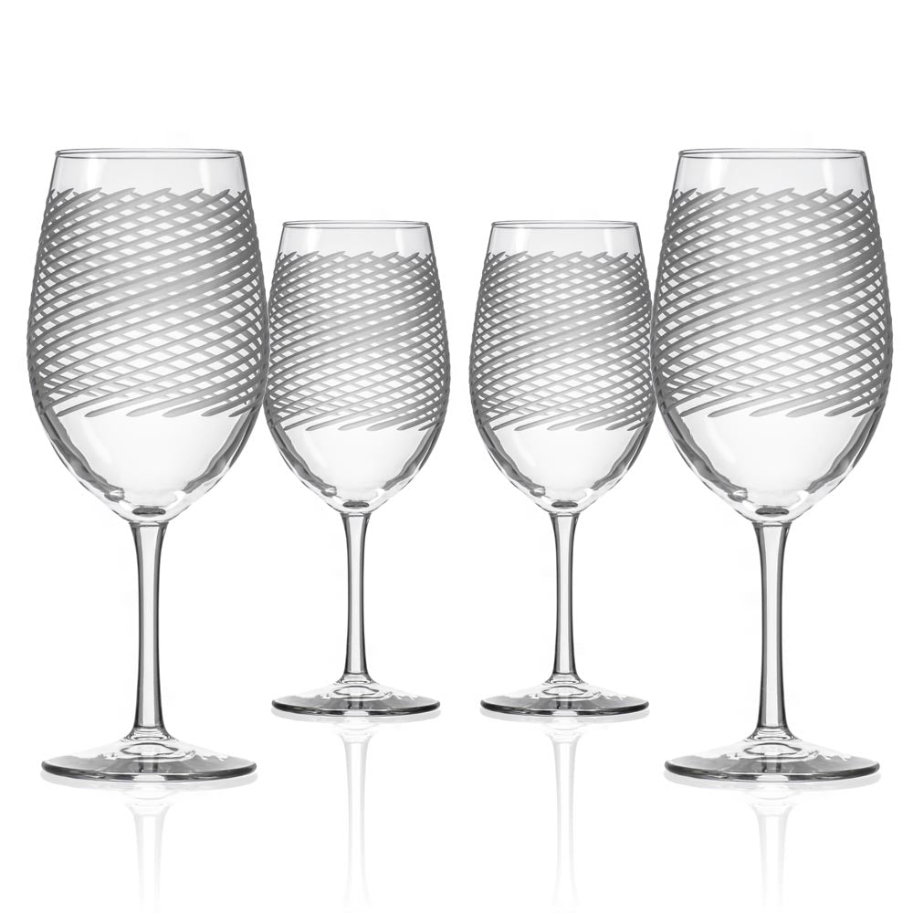 Premium 18oz Cyclone All-Purpose Wine Glasses - Set of 12 | Shatterproof & Versatile for Red, White, Sparkling Wines | Perfect for Parties, Weddings, Restaurants & Home Entertaining