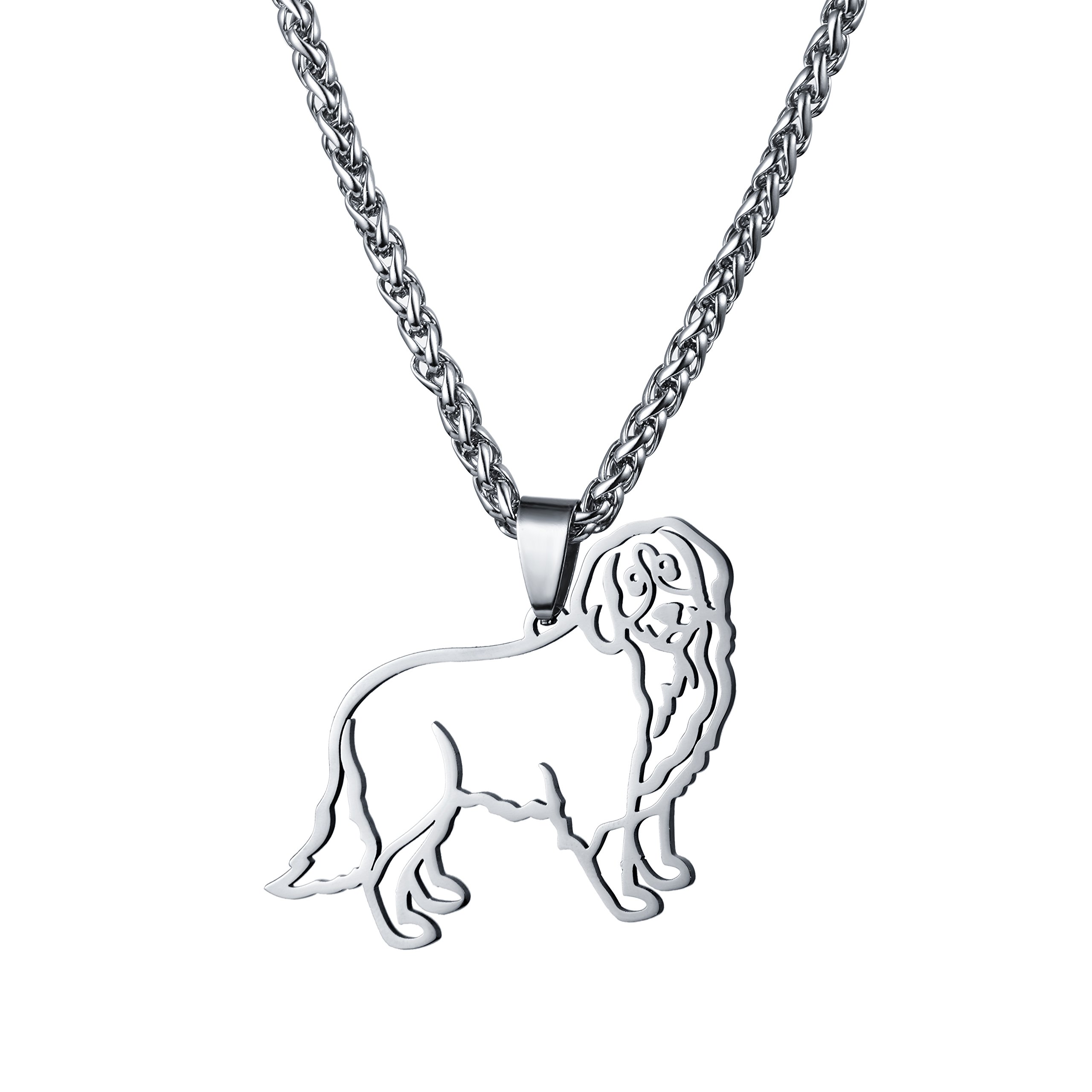 Stainless Steel Bernese Mountain Dog Outline Pet ID Tag - Engraved Collar Charm Pendant for Dogs - Perfect for Pet Identification, Gifts & Daily Walks