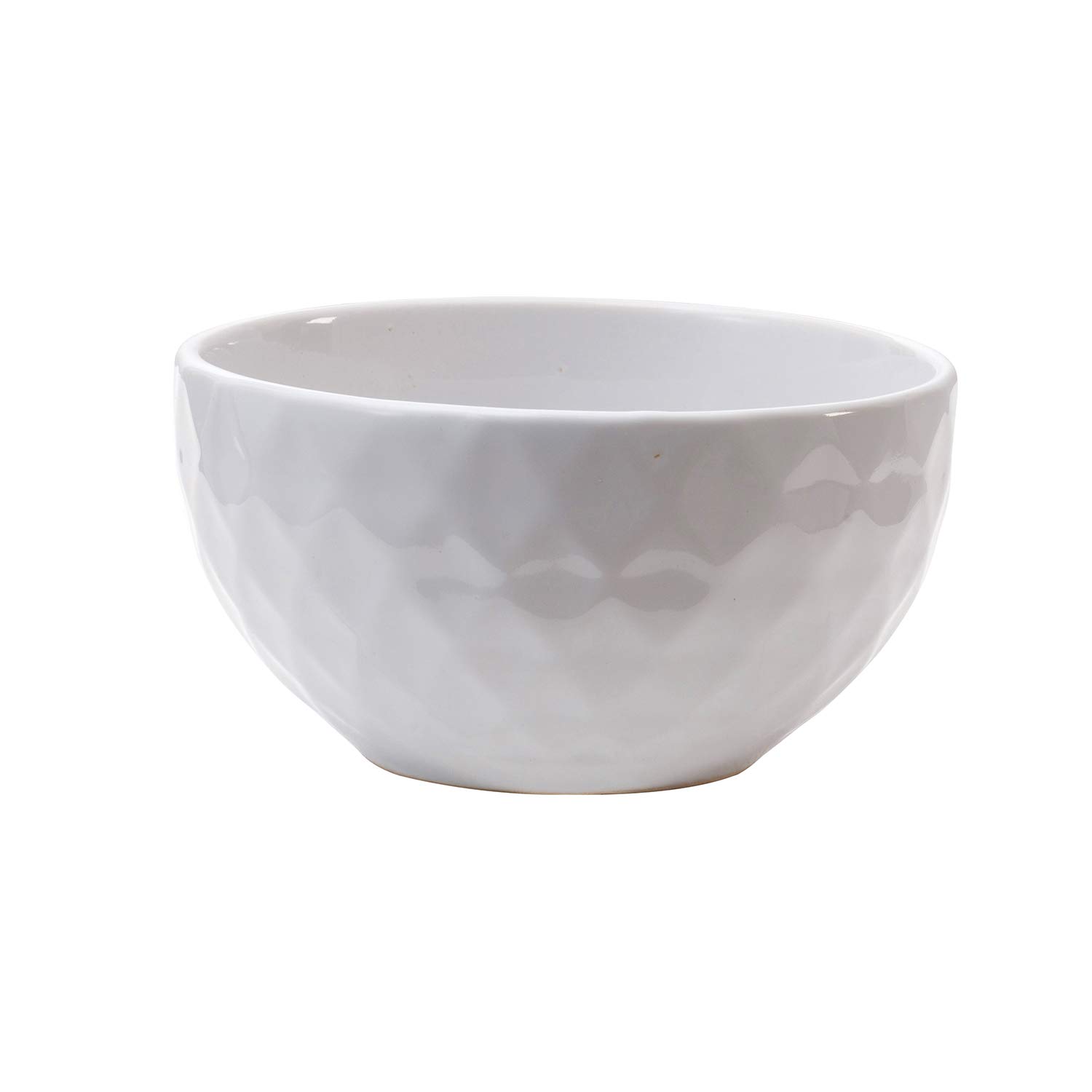 A&B Home 16-Piece Dinnerware Set - Glossy Cream Stoneware Plates, Bowls & Mugs with French Country Geometric Design - Service for 4 - Perfect for Family Dinners, Entertaining Guests & Everyday Use