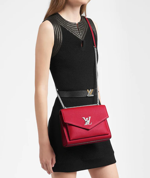 LV MyLockMe BB Rubis Crossbody Bag - Luxury Leather Handbag for Women, Perfect for Daily Use, Travel & Evening Events