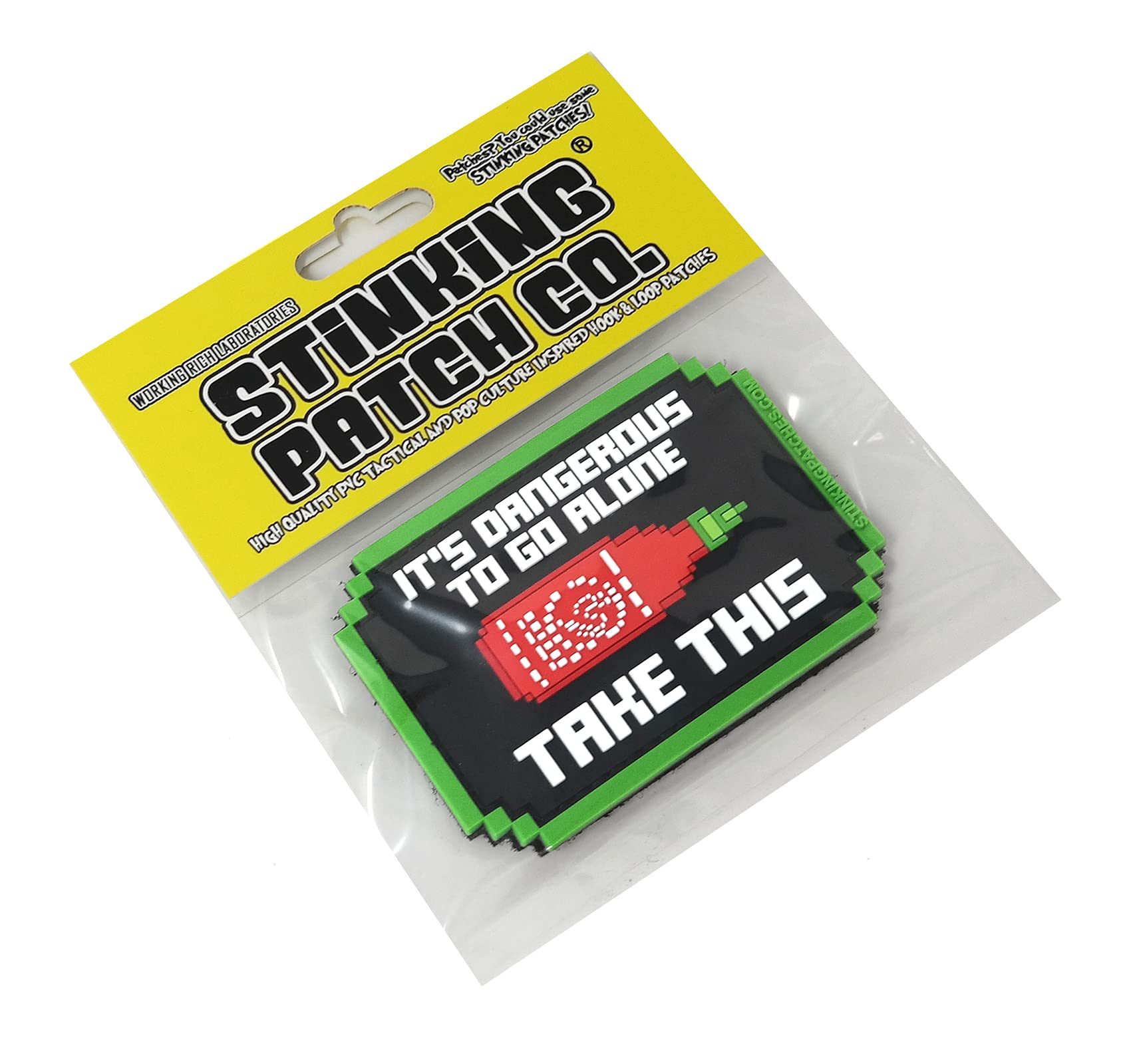 Funny It's Dangerous to Go Alone Hot Sauce PVC Patch - Tactical Hook and Loop Patch for Backpacks, Jackets & Gear - Perfect for Gamers, Outdoor Enthusiasts & Hot Sauce Lovers