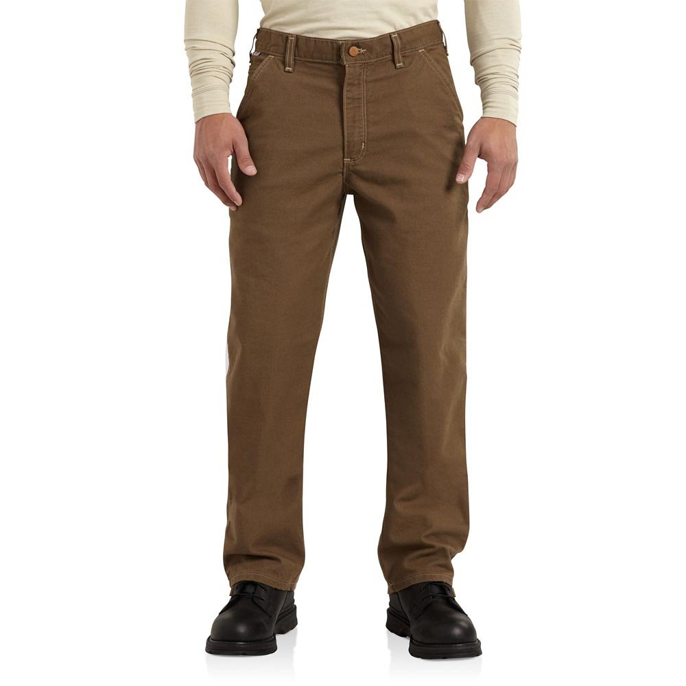 Carhartt Flame Resistant Washed Duck Work Dungaree for Men - Big & Tall Size | Durable FR Workwear for Construction, Welding & Industrial Safety