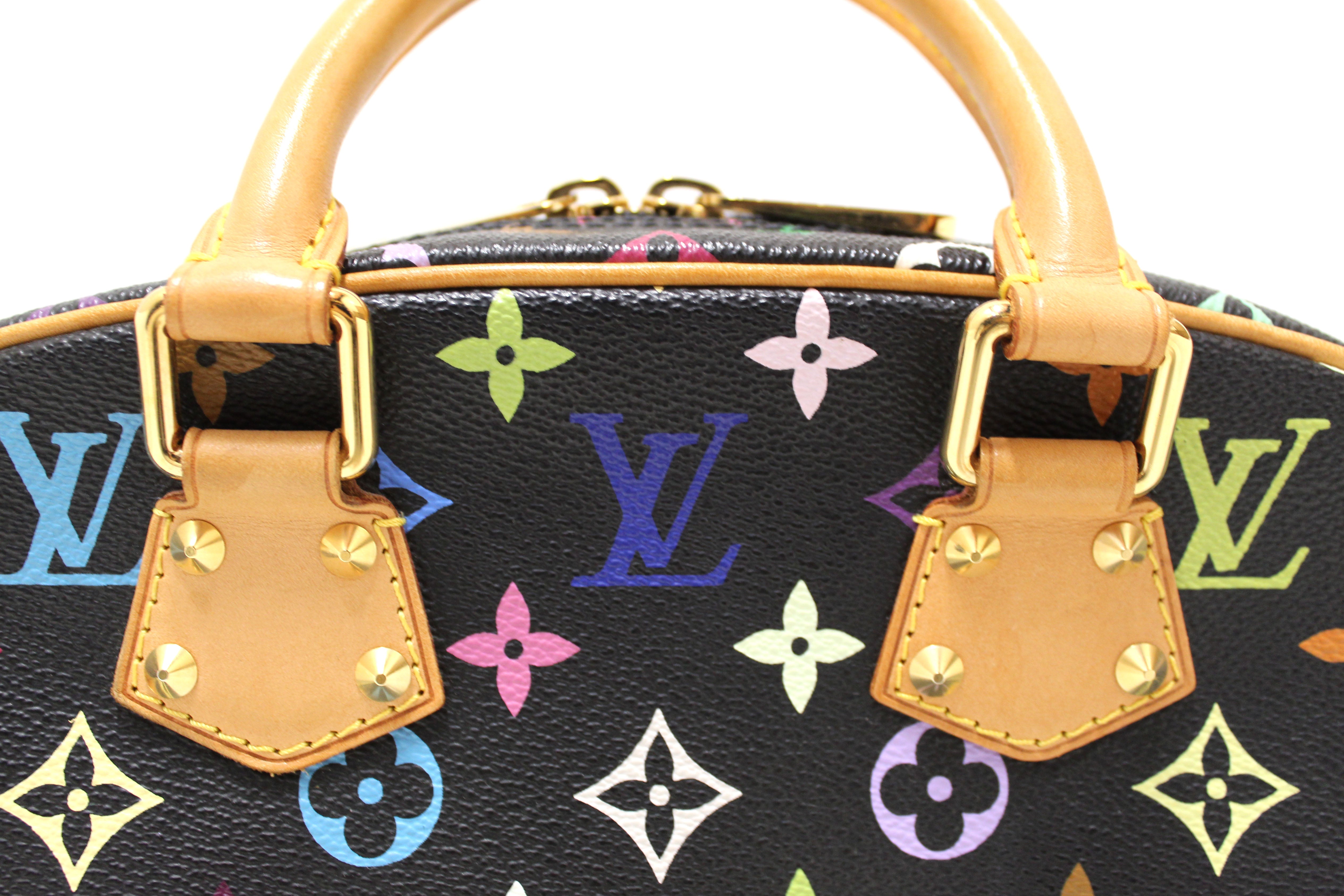 Authentic Louis Vuitton Black Multicolor Trouville Handbag for Women | Luxury Designer Shoulder Bag | Perfect for Work, Travel & Evening Events