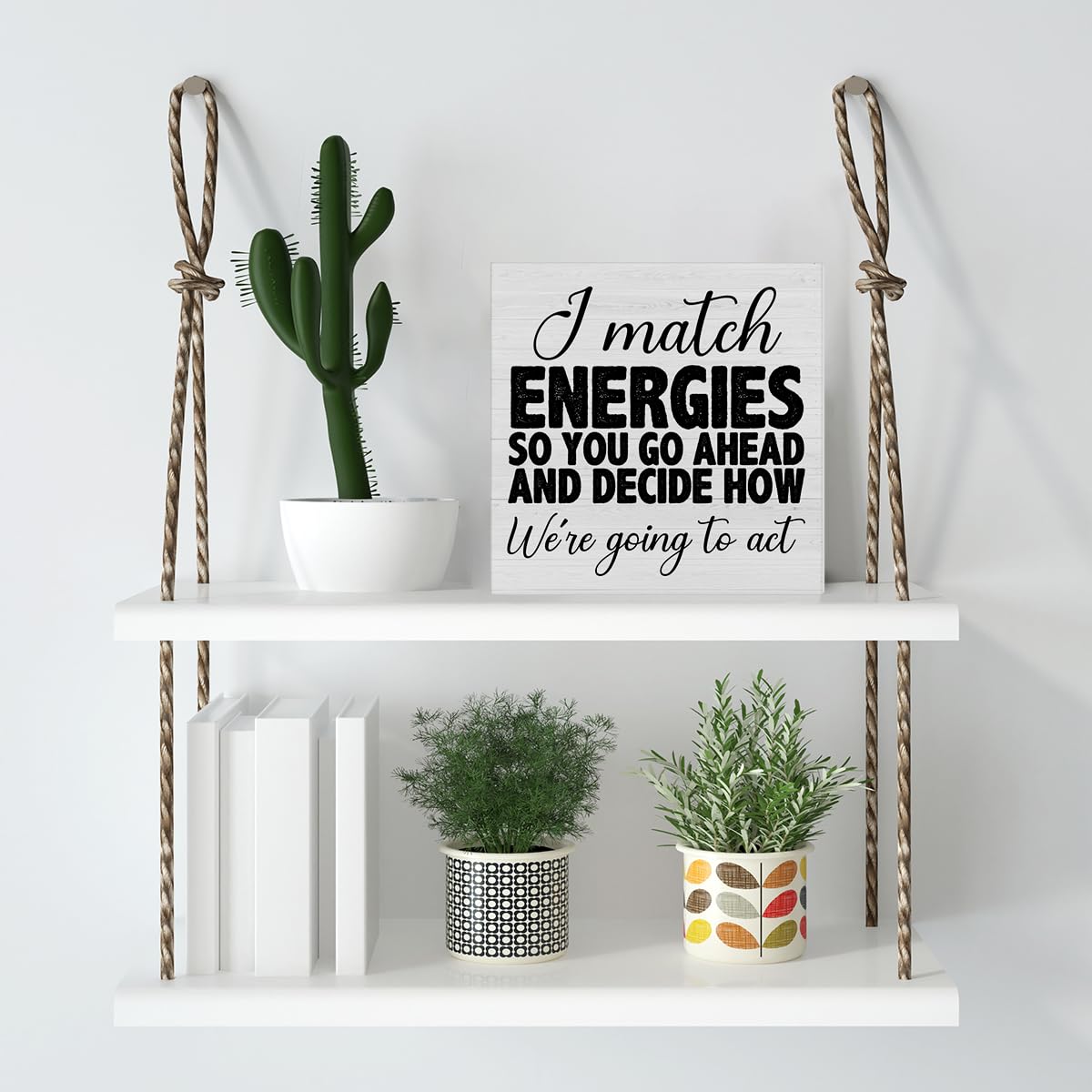 Funny Office Quote Wooden Box Sign - 5x5 Inch Desk Decor for Cubicle, Table & Shelf | Motivational Wooden Sign for Office, Home & Workspace | Perfect Gift for Coworkers & Boss