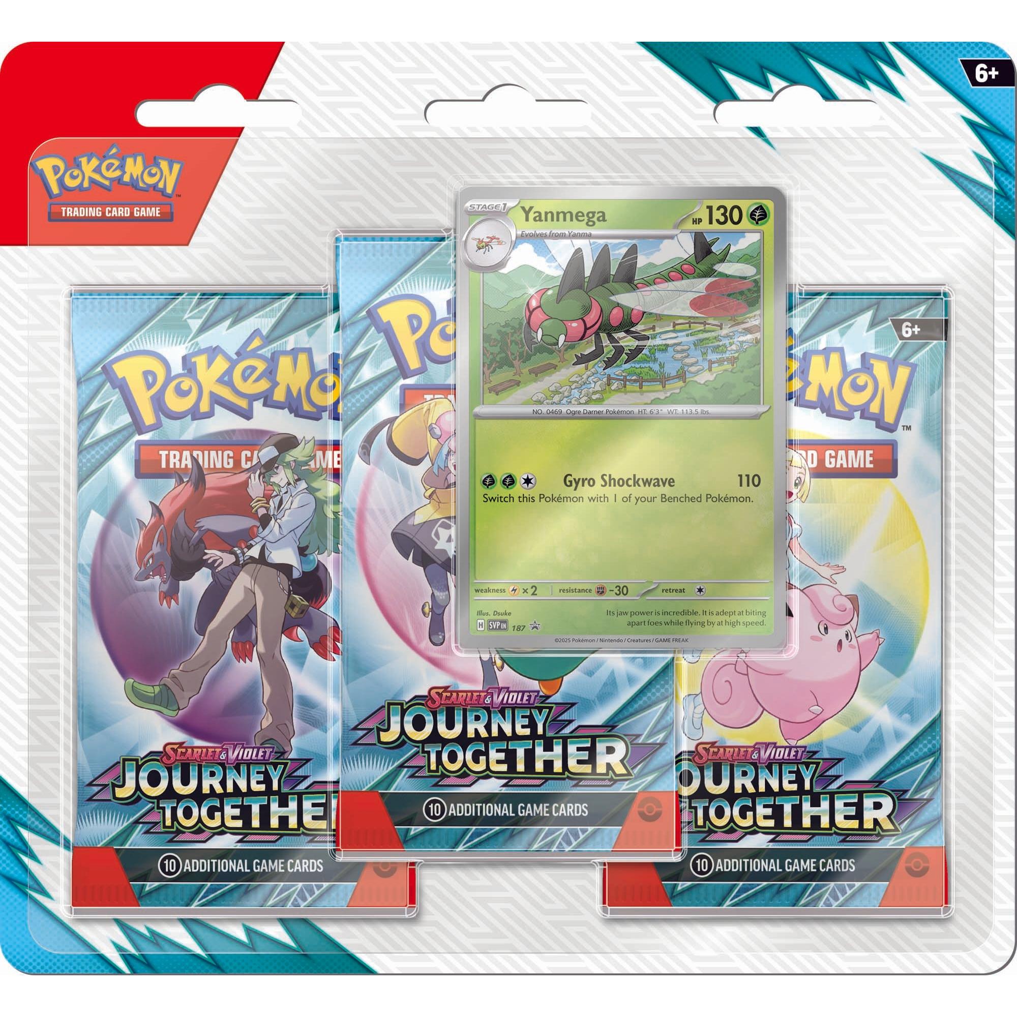 Pokemon TCG: Scarlet & Violet Journey Together Three Pack Blister - Collectible Trading Cards for Battles & Gifts | Perfect for Game Nights, Tournaments & Pokemon Fans