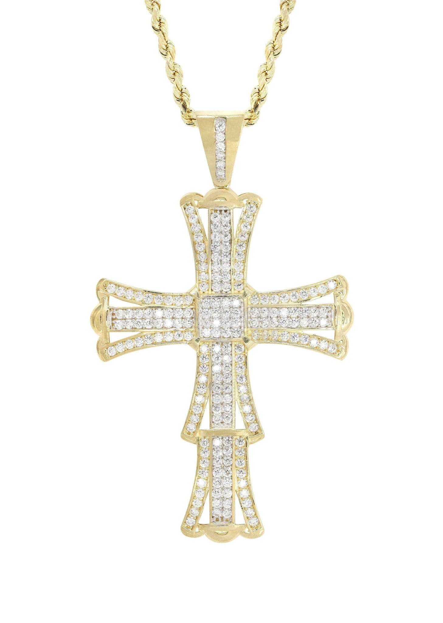 10K Yellow Gold Cross Necklace for Women & Men - 19 Grams Solid Gold Religious Jewelry - Perfect for Baptism, First Communion, Confirmation & Everyday Wear