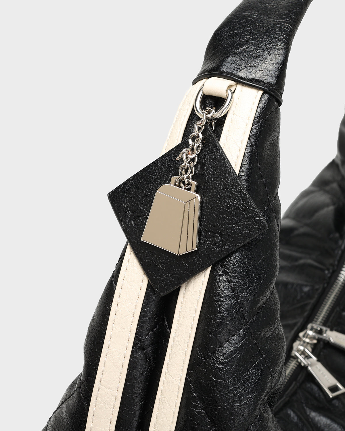 Stylish Black Diamond Stitch Quilted Tote Bag for Women - Fashionable Crossbody Handbag for Work, Travel & Shopping