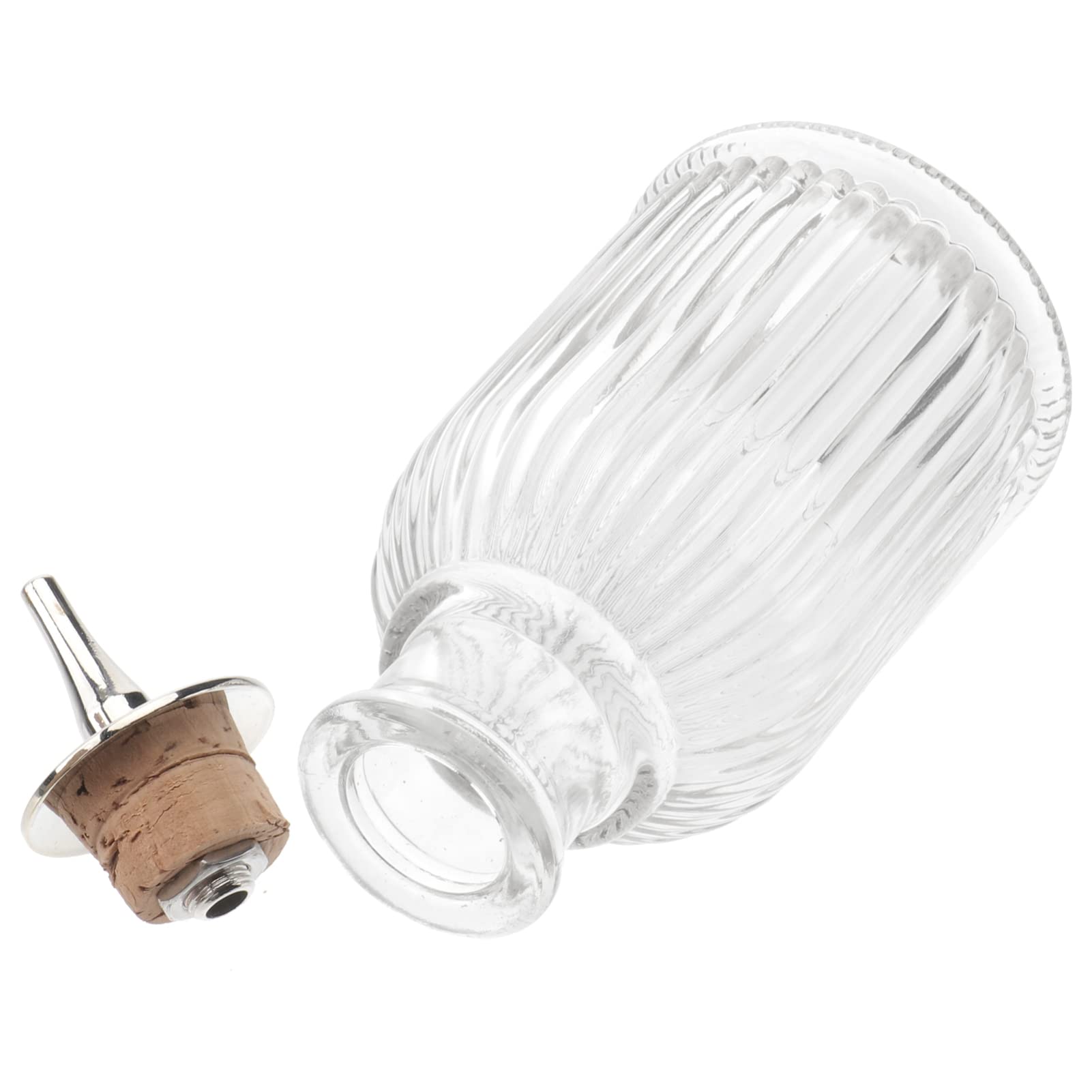 Angoily Vintage Glass Bitters Bottle - 90ml Crystal Whiskey Decanter with Lid for Cocktail Making, Perfect for Home Bar & Mixology Gifts