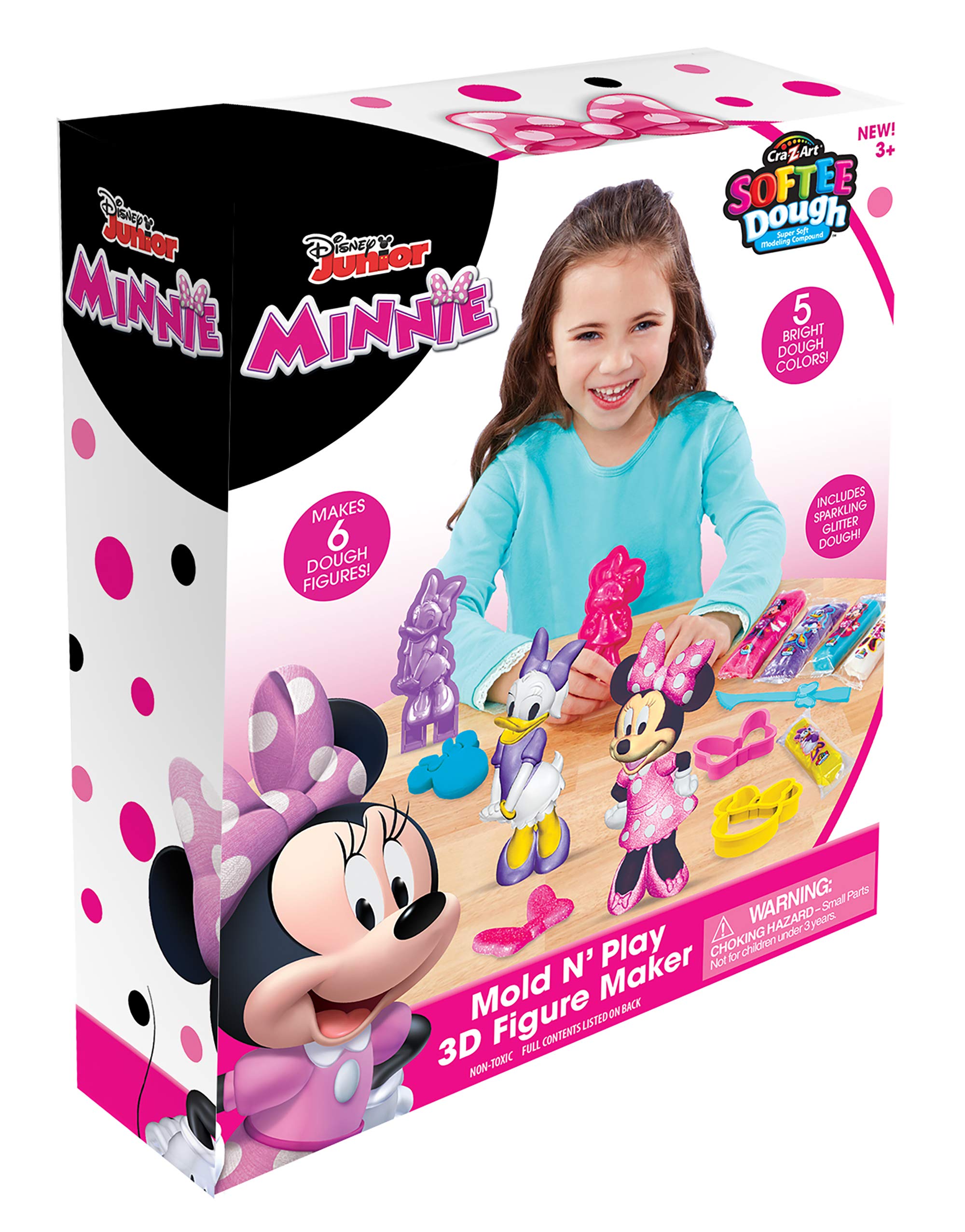 Disney Minnie Mouse Mold N' Play 3D Figure Maker Toy for Kids - Creative DIY Arts & Crafts Kit for Birthday Gifts & Party Favors - Perfect for Playtime, Classroom Activities & Disney Themed Events
