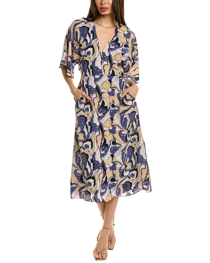 Rosita Silk Midi Dress - Elegant Flowy Women's Formal Dress for Weddings, Parties & Special Occasions