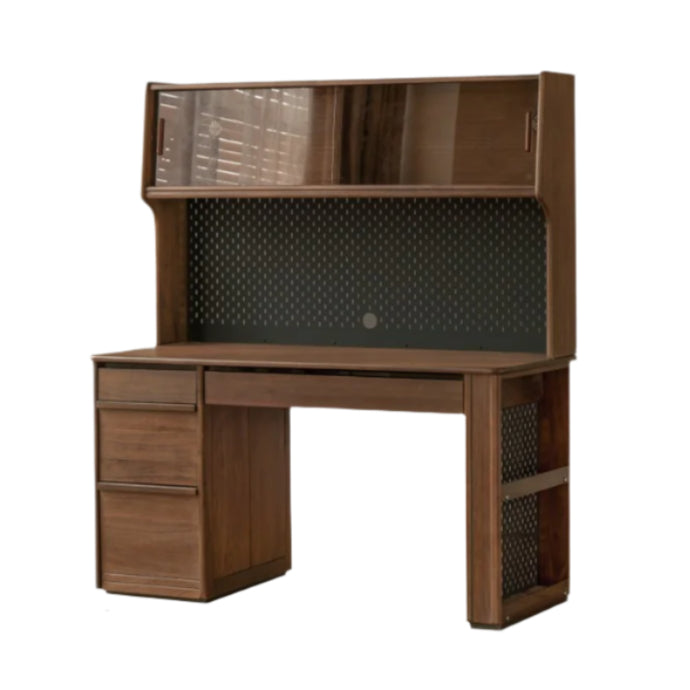 47.2x23.6x63.4 inch / 120x60x161 cm / rich dark walnut color / desk shelf