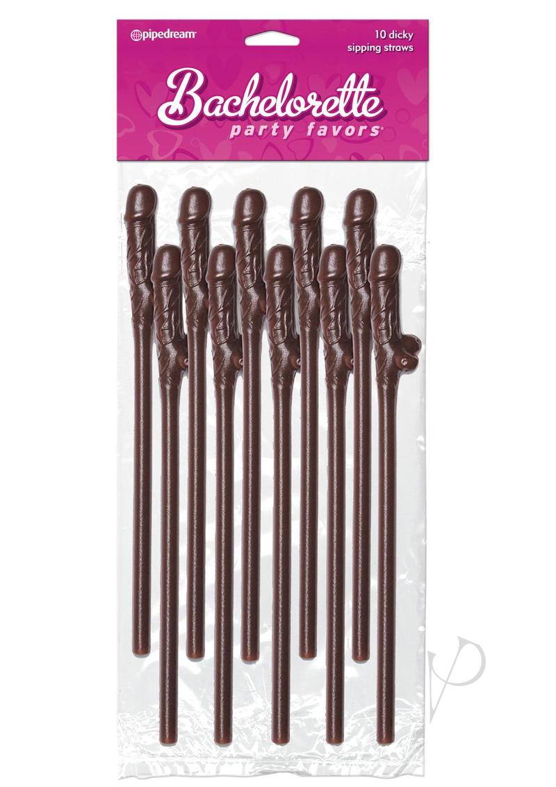 Funny Bachelorette Party Favors - Dick-Shaped Sipping Straws & Chocolate Gifts for Girls Night Out & Bridal Showers