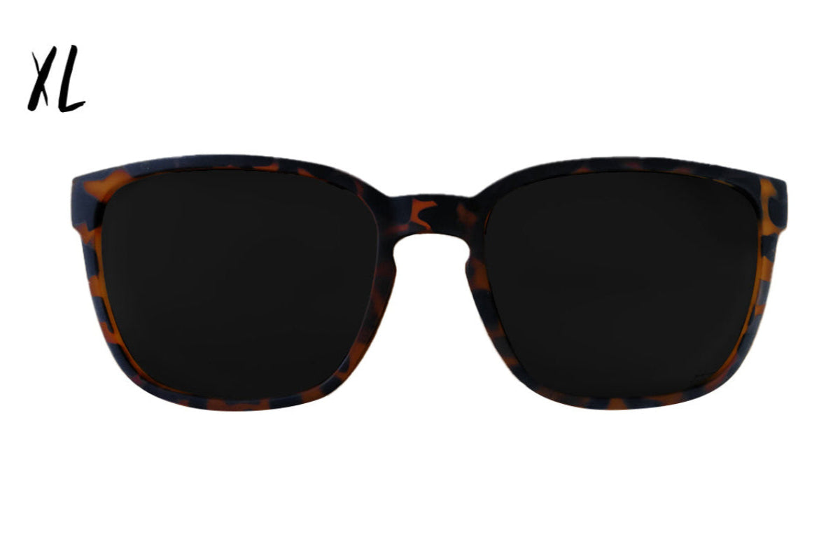 Cabana XL Tortoise Shell Polarized Sunglasses - Jet Black Lens for UV Protection - Perfect for Beach, Driving & Outdoor Activities