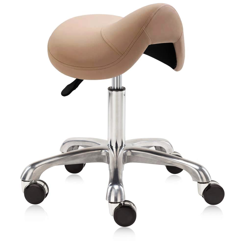 DR.LOMILOMI Pneumatic Swivel Rolling Stool 506 - Adjustable Height Ergonomic Stool for Massage Therapy, Spa, Clinic, Home & Office Use - Perfect for Therapists, Nurses, and Desk Workers