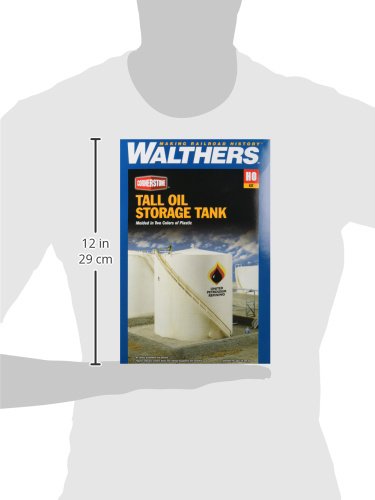 Walthers Cornerstone HO Scale Tall Oil Storage Tank Kit with Berm - 8