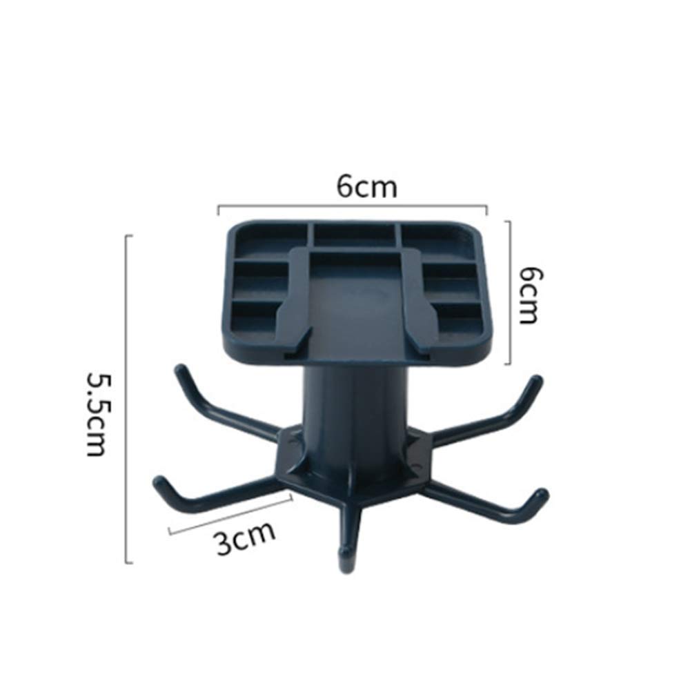 2pcs 360° Rotating Under Cabinet Kitchen Utensil Rack, Adhesive Utility Hooks for Tools Storage, Black - Perfect for Small Kitchen Organization