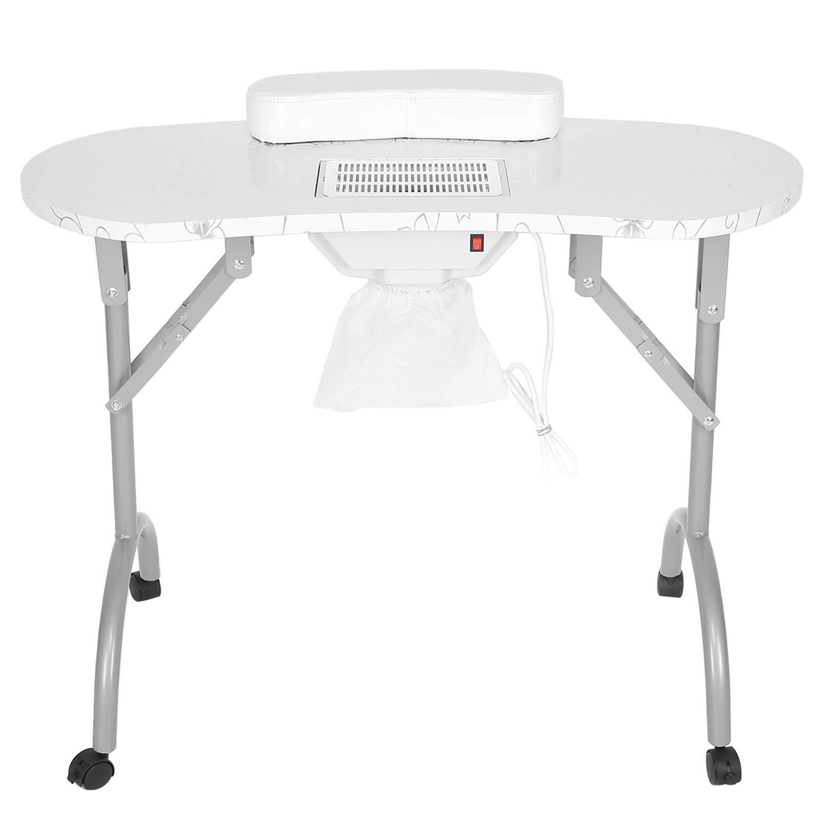 Professional Foldable Manicure Table for Salon & Home Use - Portable Nail Art Station with Storage, Perfect for Nail Technicians & DIY Enthusiasts (Great for Small Spaces & Mobile Services)