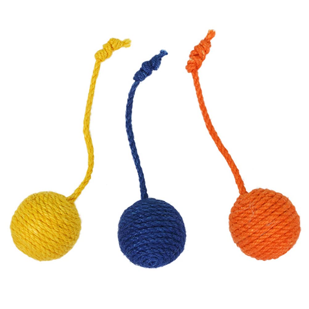 Balacoo Catnip Ball Toy Set - Natural Chewing & Teeth Cleaning Cat Toy for Indoor Cats - Fun Teaser Toy for Playtime & Stress Relief