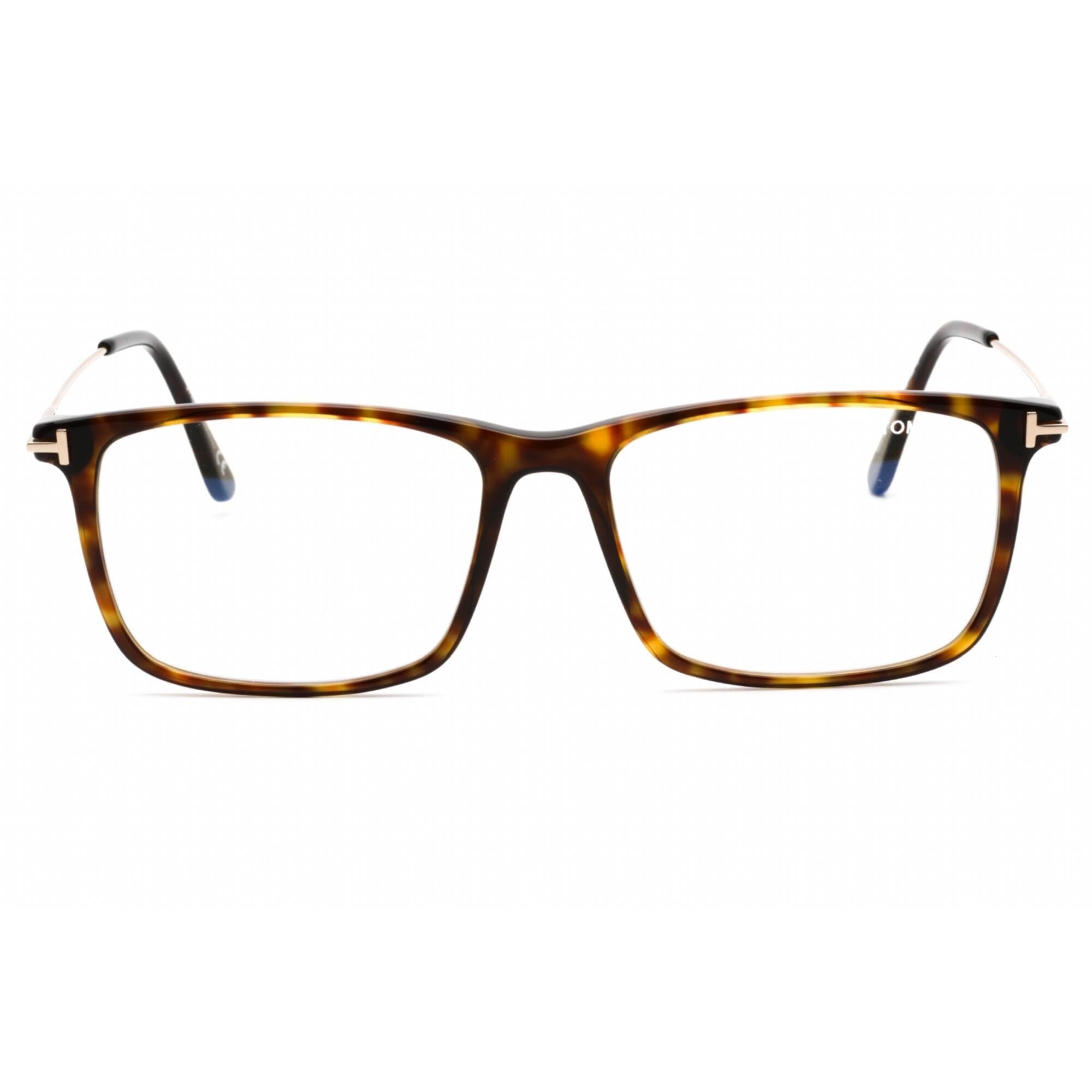 Tom Ford FT 5758-B 052 Eyeglasses - Shiny Classic Dark Havana Frame with Rose Gold 