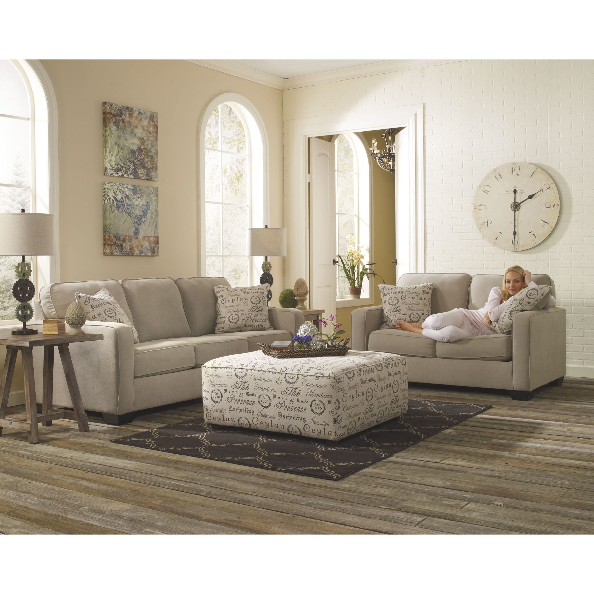 Alenya Sofa - Modern 3-Seater Fabric Couch for Living Room, Comfortable and Stylish Home Furniture - Perfect for Family Gatherings, Movie Nights, and Relaxing