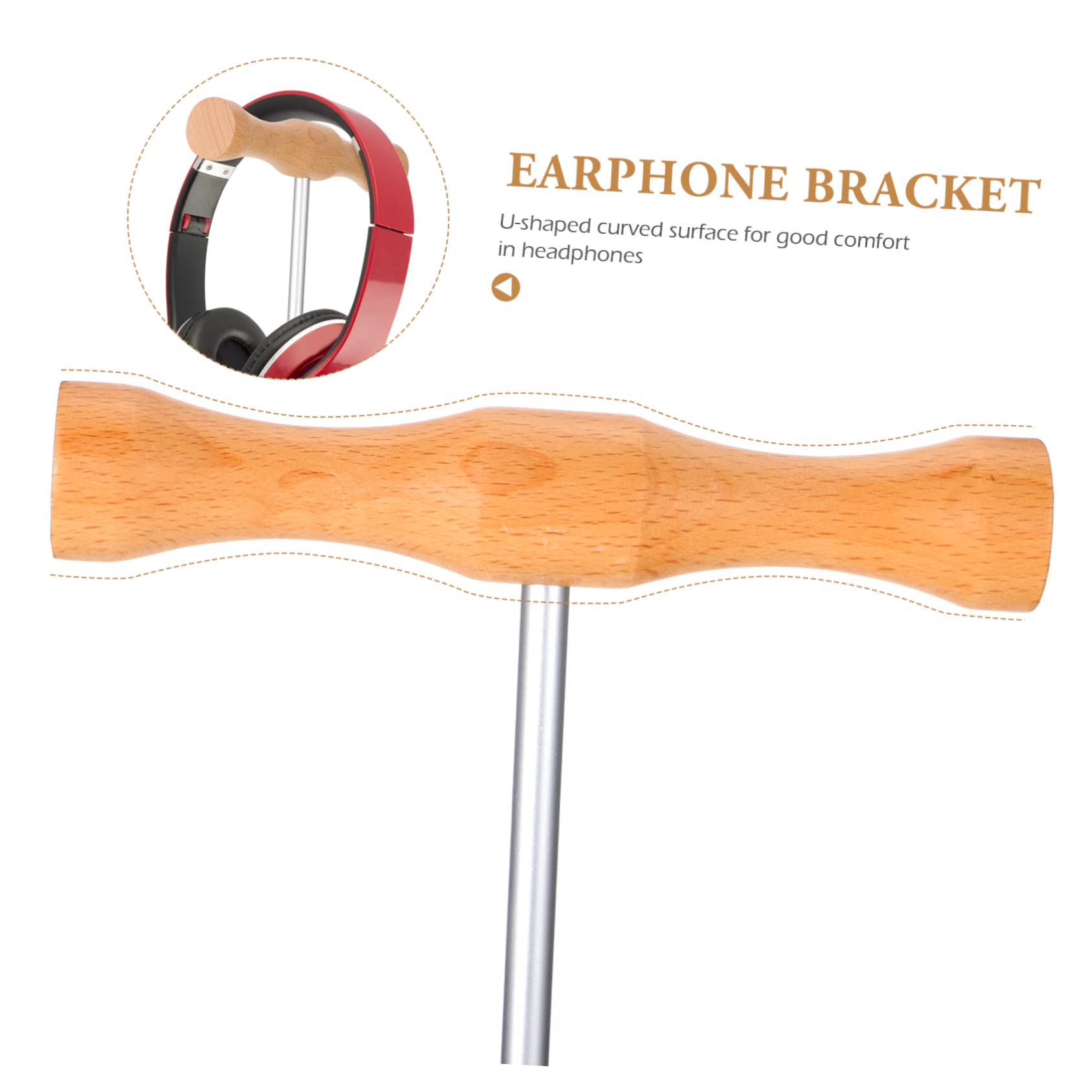Premium Solid Wood Headphone Stand Holder - Universal Headset & Monitor Stand for Gaming, Office, and Home Decor - Durable & Stylish Headphone Organizer for Desk, Studio, and Workspace