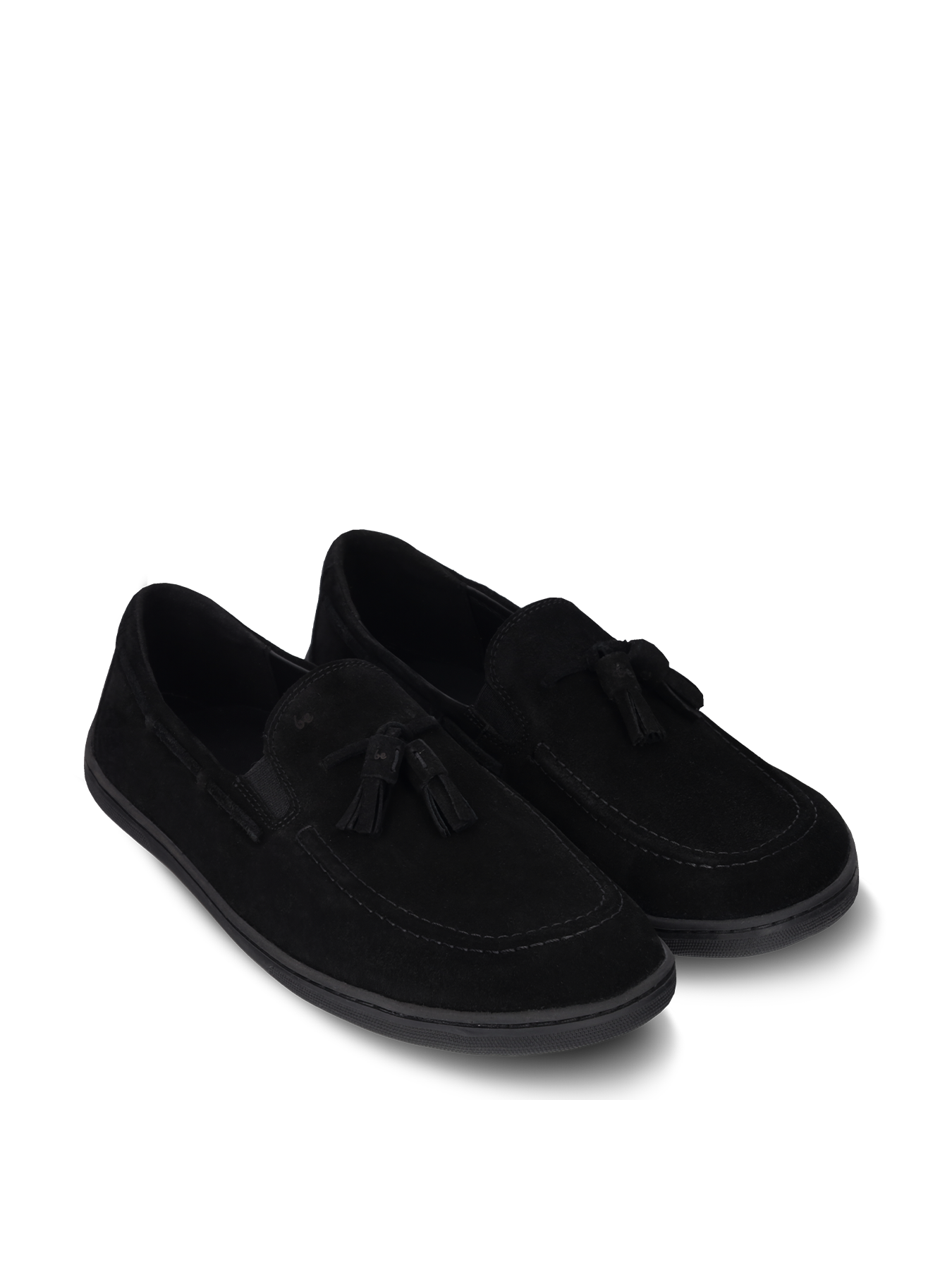 Barefoot Moccasins for Men - Be Lenka Portsiders All Black Leather Slip-On Shoes | Comfortable Minimalist Footwear for Walking, Travel & Casual Wear