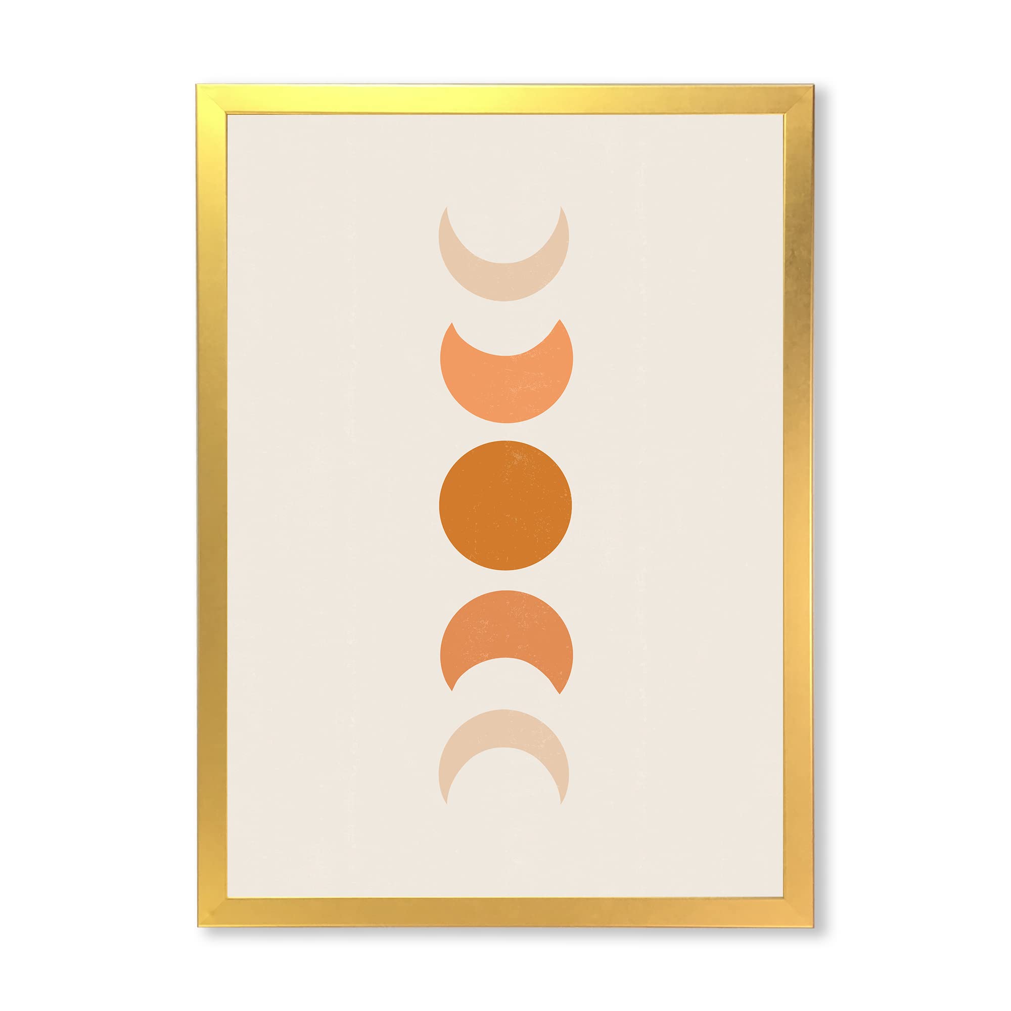 Minimalist Moon Phases Wall Art - Modern Framed Home Decor for Living Room, Bedroom & Office - Stylish Celestial Print for Boho & Scandinavian Interior Design