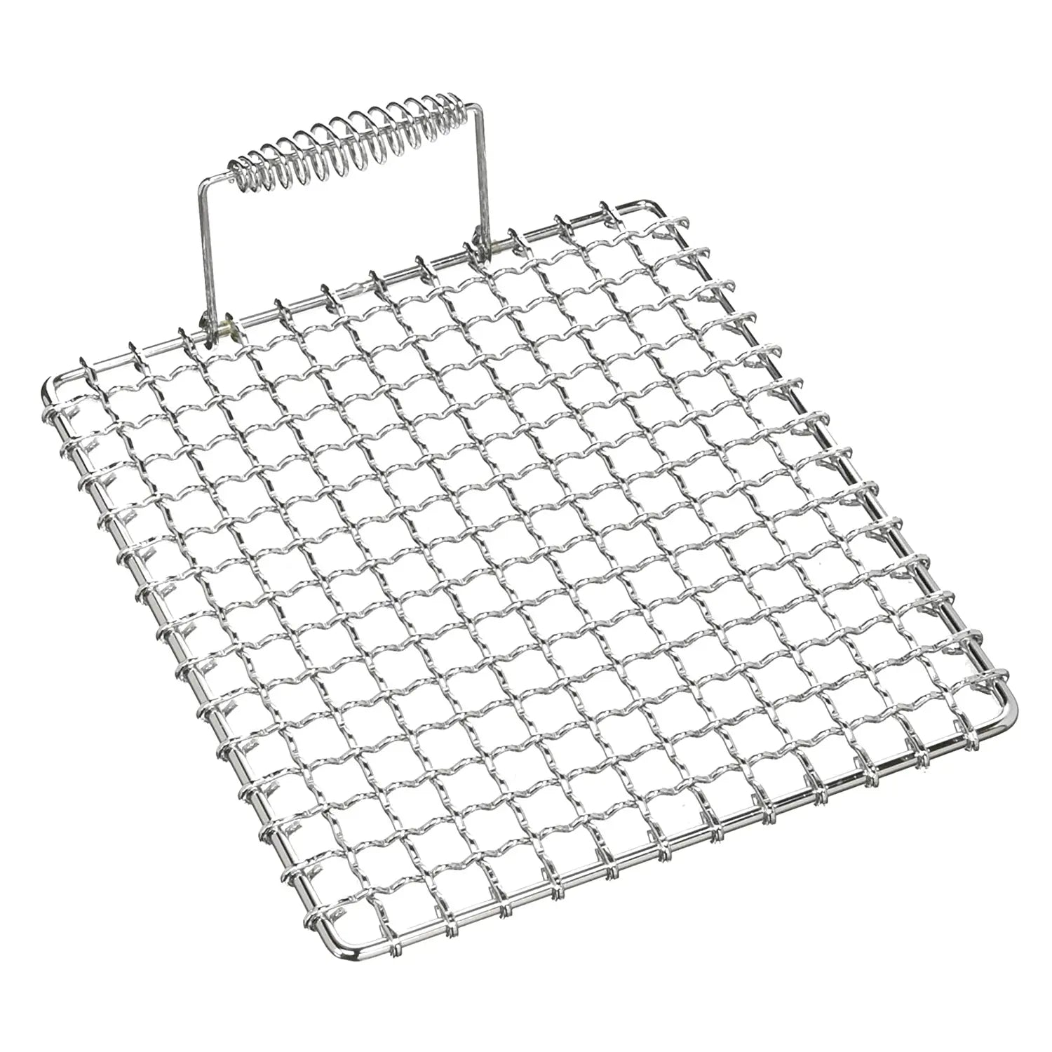 Premium EBM Stainless Steel BBQ Grill Mesh with Single Handle - Durable Outdoor Cooking Tool for Camping, Backyard Grilling & Picnics