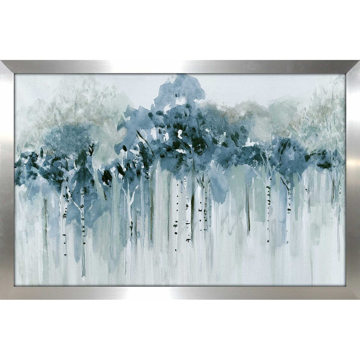 Blue Birch Morning by Susan Jill - Premium Acrylic Wall Art Print - Perfect for Living Room, Bedroom & Office Decor