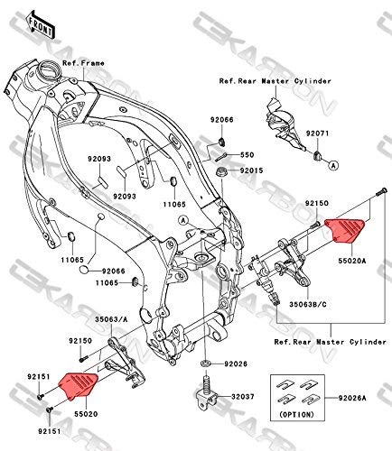 Premium Carbon Fiber Heel Plates for Kawasaki ZX6R (2009-2016) - 2x2 Twill Weave - Lightweight & Durable Motorcycle Footpeg Covers - Perfect for Sport Bike Riders & Track Day Enthusiasts