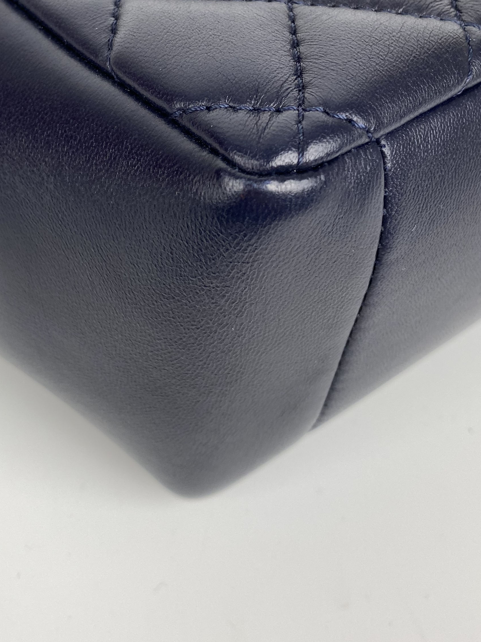 Chanel Navy Blue Jumbo Mademoiselle Chic Flap Bag - Luxury Designer Handbag for Women, Perfect for Work, Evening Events & Special Occasions
