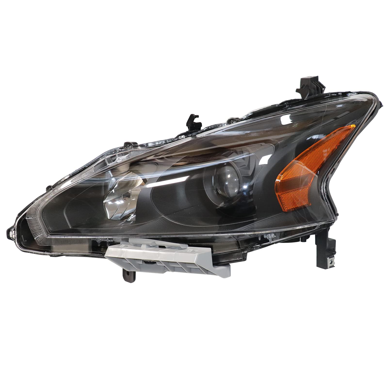 2013-2015 Nissan Altima Projector Headlight Assembly - Black & Clear Headlamps Replacement for 4-Door Sedan | Perfect for Night Driving & Car Upgrades