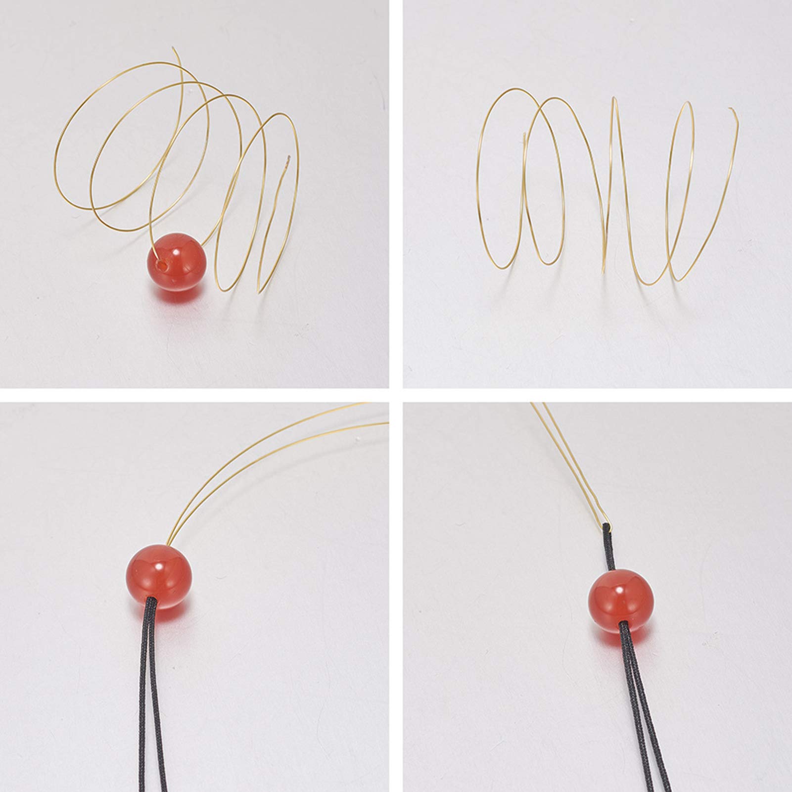 Afco DIY Jewelry Making Kit - 0.4mm Copper Beading Wire & Silver Cord for Handmade Bracelets, Necklaces & Craft Projects | Easy to Cut & Bend Jewelry Supplies