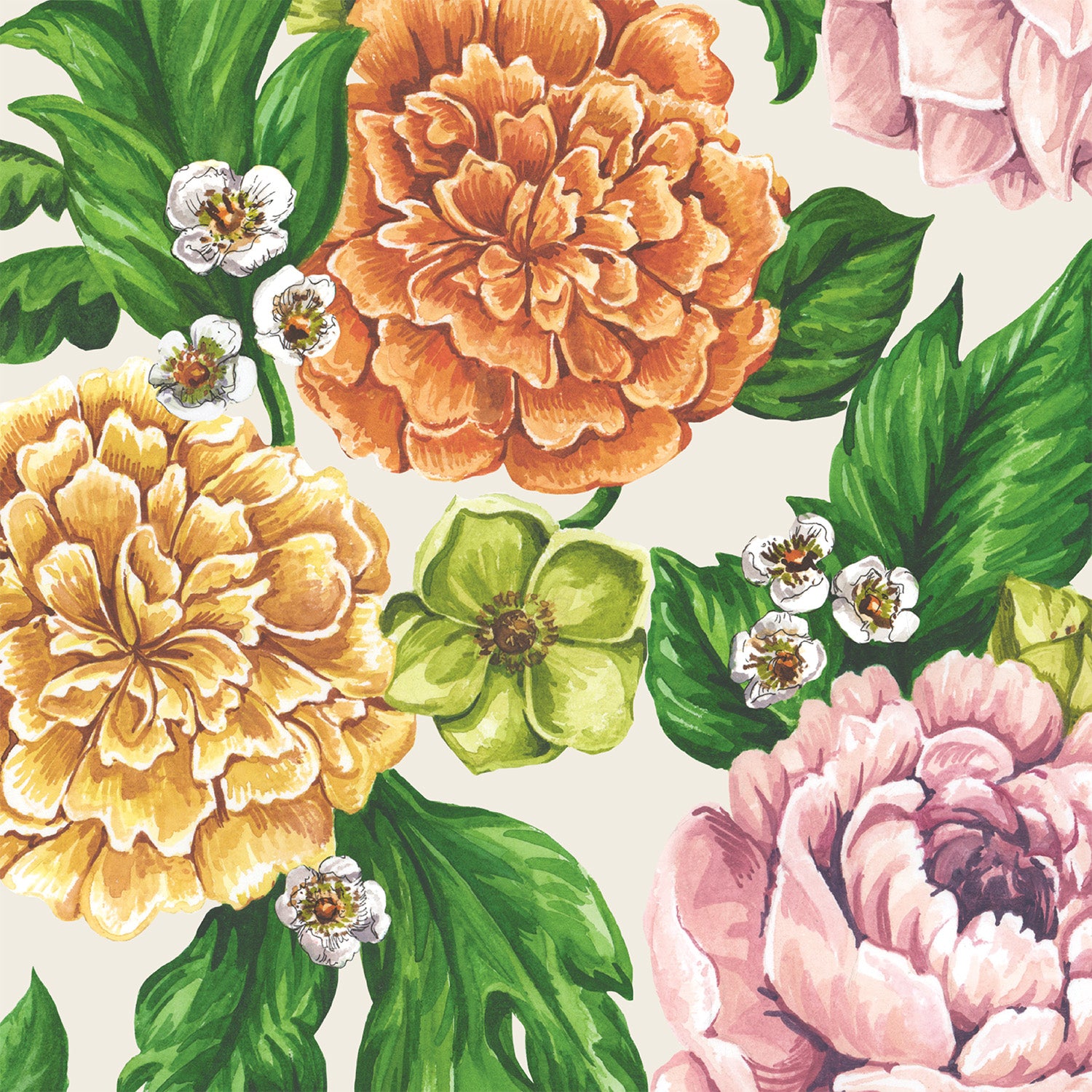 Premium Garden Derby Cocktail Napkins - 4.5