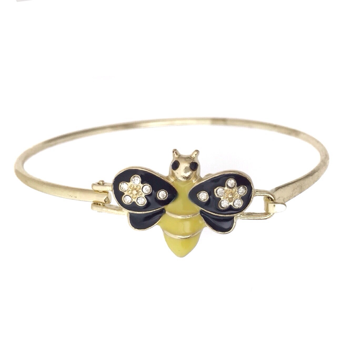 Charming Enamel Multi-Color Dainty Hook Bangle Bracelet for Women - Elegant Jewelry Gift for Birthday, Party & Everyday Wear