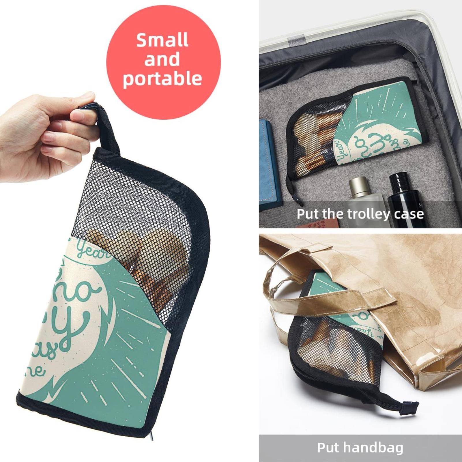 12-Piece Makeup Brush Organizer Bag with Portable Holder Case - Perfect for Travel, Home & Professional Makeup Artists | Merry Christmas Gift Idea