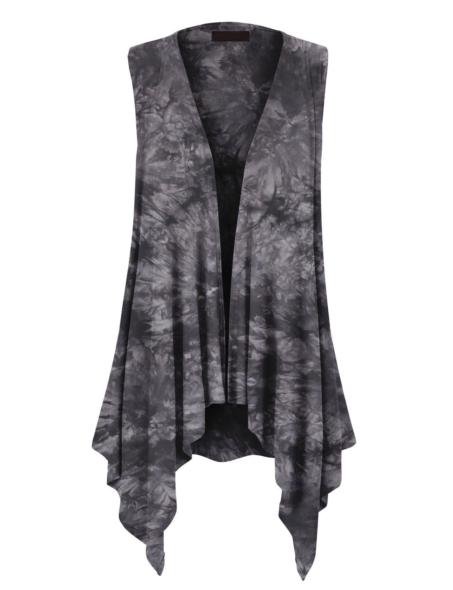Made By Johnny Women's Lightweight Sleeveless Draped Open Cardigan - Summer Cover-Up, Beach Wrap, Casual Layering Piece