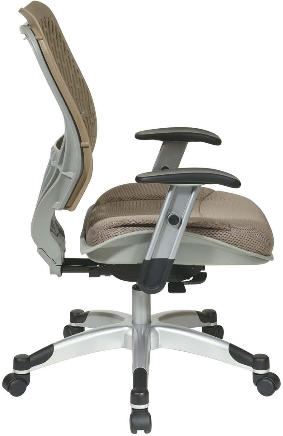 Space Seating® Latte SpaceFlex® Raven Mesh Managers Chair - Ergonomic Office Chair with Adjustable Lumbar Support [86 M88C625R] - Perfect for Home Office, Executive Desk & Conference Rooms