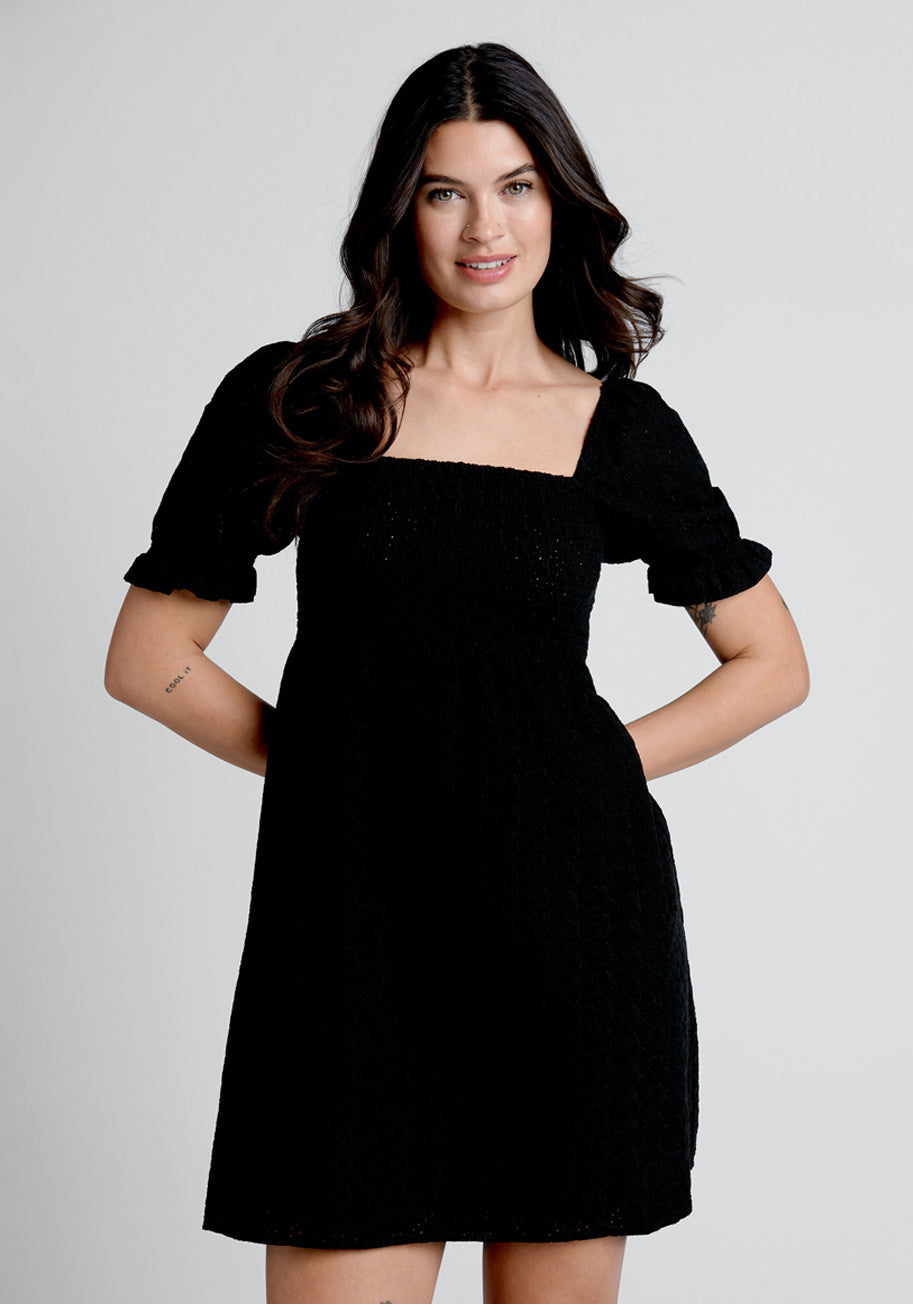 Elegant Dazzle Babydoll Dress for Women - Sexy Lace Mini Party Dress for Night Out, Date Night, and Special Occasions