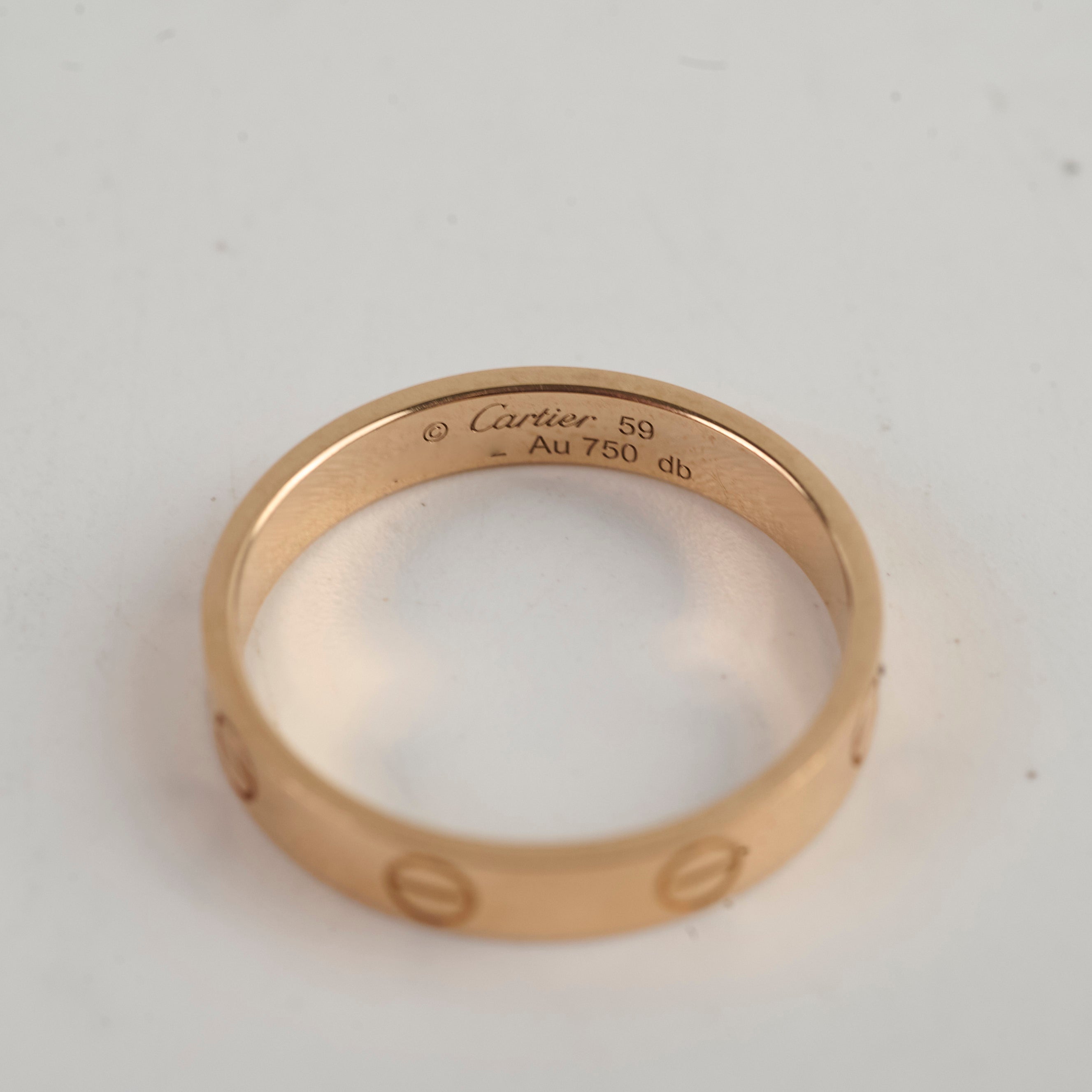 Cartier Love Ring 18K Pink Gold Small Model Size 59 - Elegant Jewelry for Women, Perfect for Anniversaries, Weddings & Special Occasions