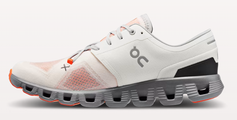 ON Men's Cloud X 3 Running Shoes - Lightweight & Breathable Ivory/Alloy Color - Perfect for Jogging, Gym Workouts & Daily Wear