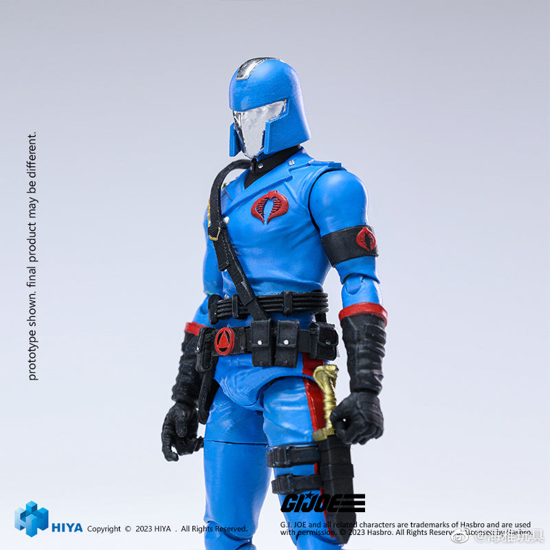 1/18 HIYA 4-Inch Action Figure - Exquisite Mini Series G.I.JOE Cobra Commander Collectible Toy for Display & Play | Military Action Figure for Collectors & Fans