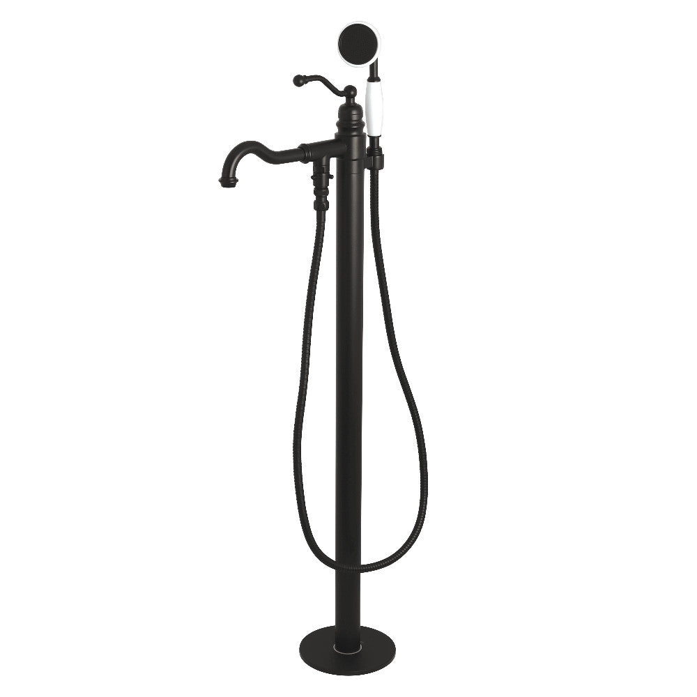 Kingston Brass KS7138ABL English Country Freestanding Bathtub Faucet with Hand Shower - Vintage Style Brass Finish for Bathroom Remodel & Luxury Spa Experience