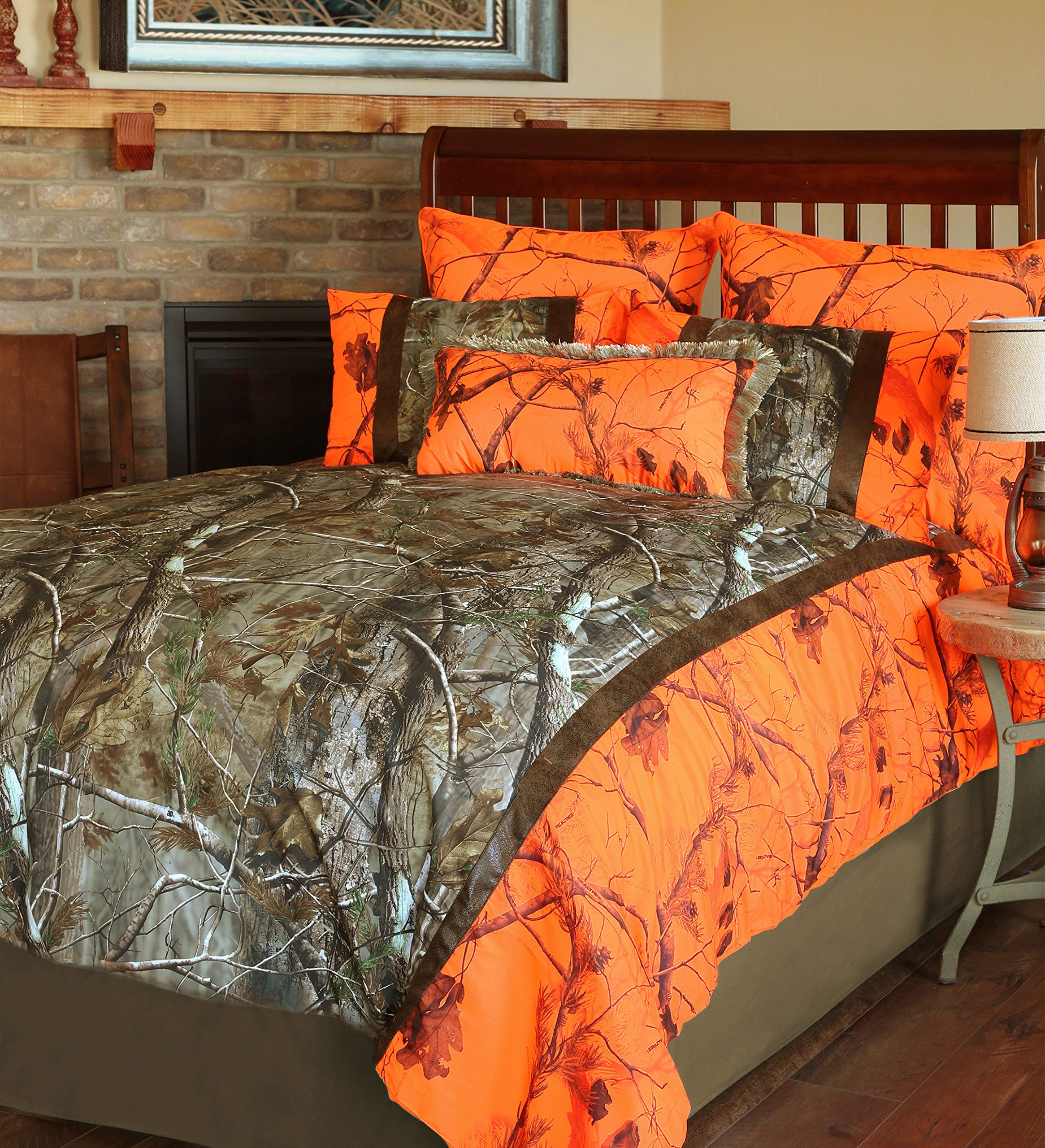 Realtree Camo AP Blaze 3-Piece Twin Comforter Bedding Set - Hunting & Outdoor Themed Bedroom Decor for Cabin, Lodge, or Man Cave