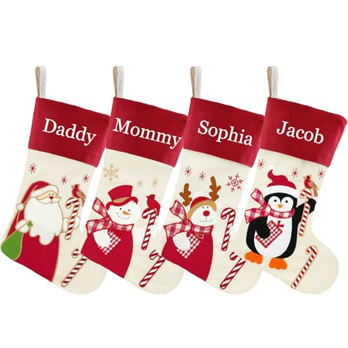 4pcs-santa,snowman,reindeer,penguin