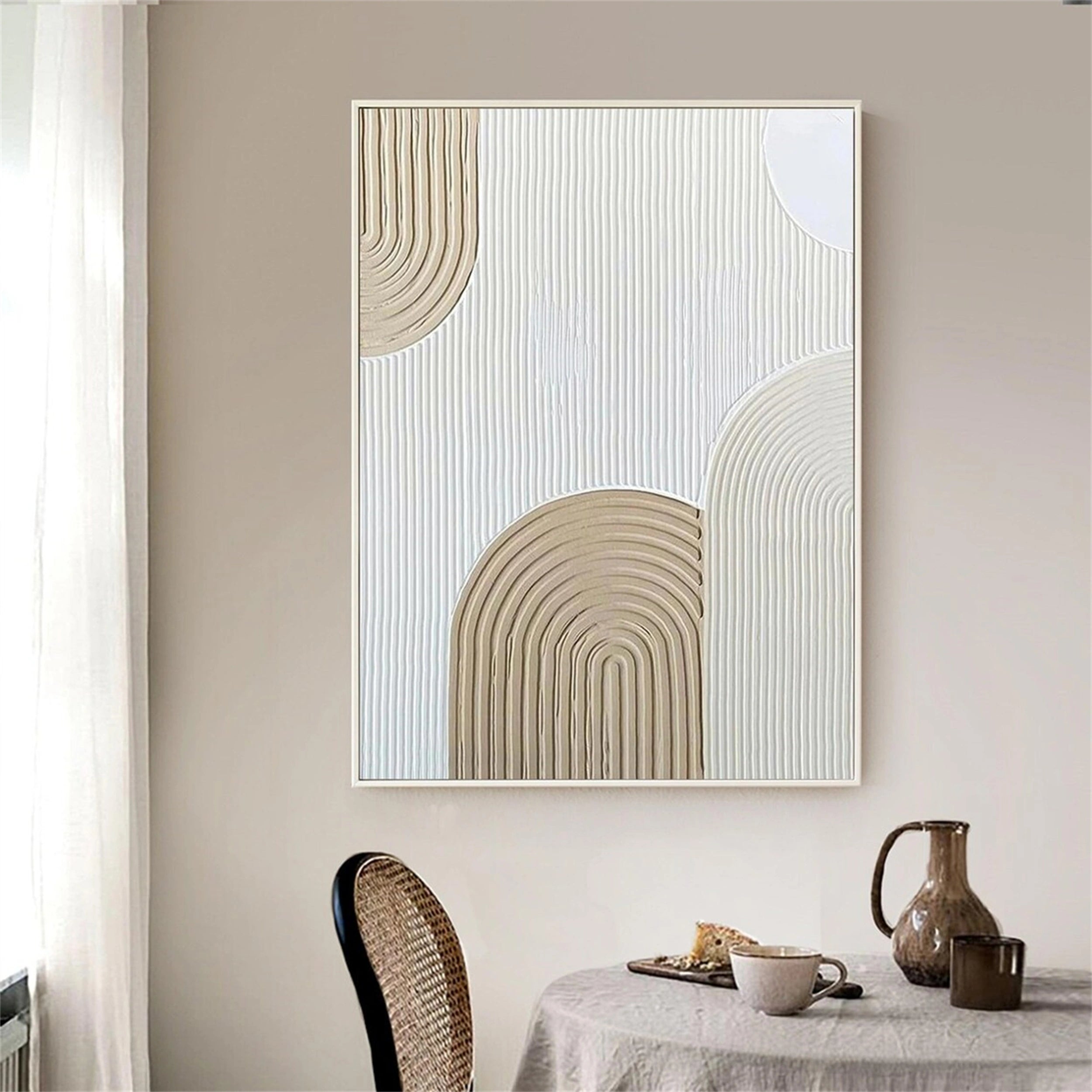 Beige & Brown Abstract Wall Art Print #BB081 - Modern Home Decor for Living Room, Bedroom & Office